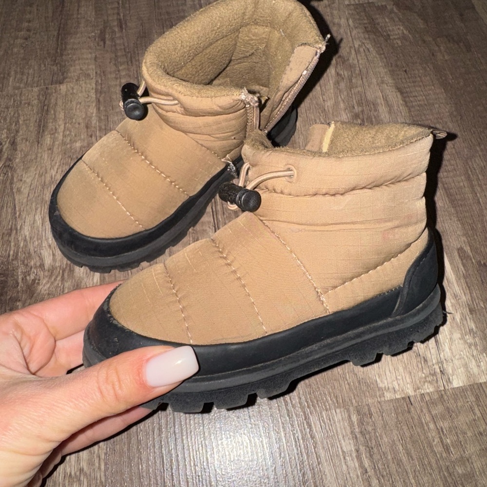 Zara Kids Tan and Black Boots